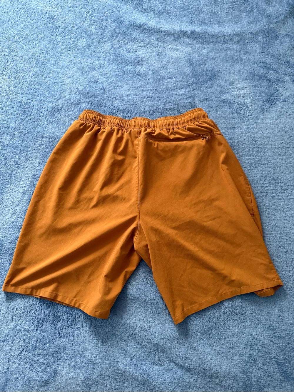 Men's L.L. Bean LinedRust Orange Drawstring Shorts-size M - Picture 3 of 4